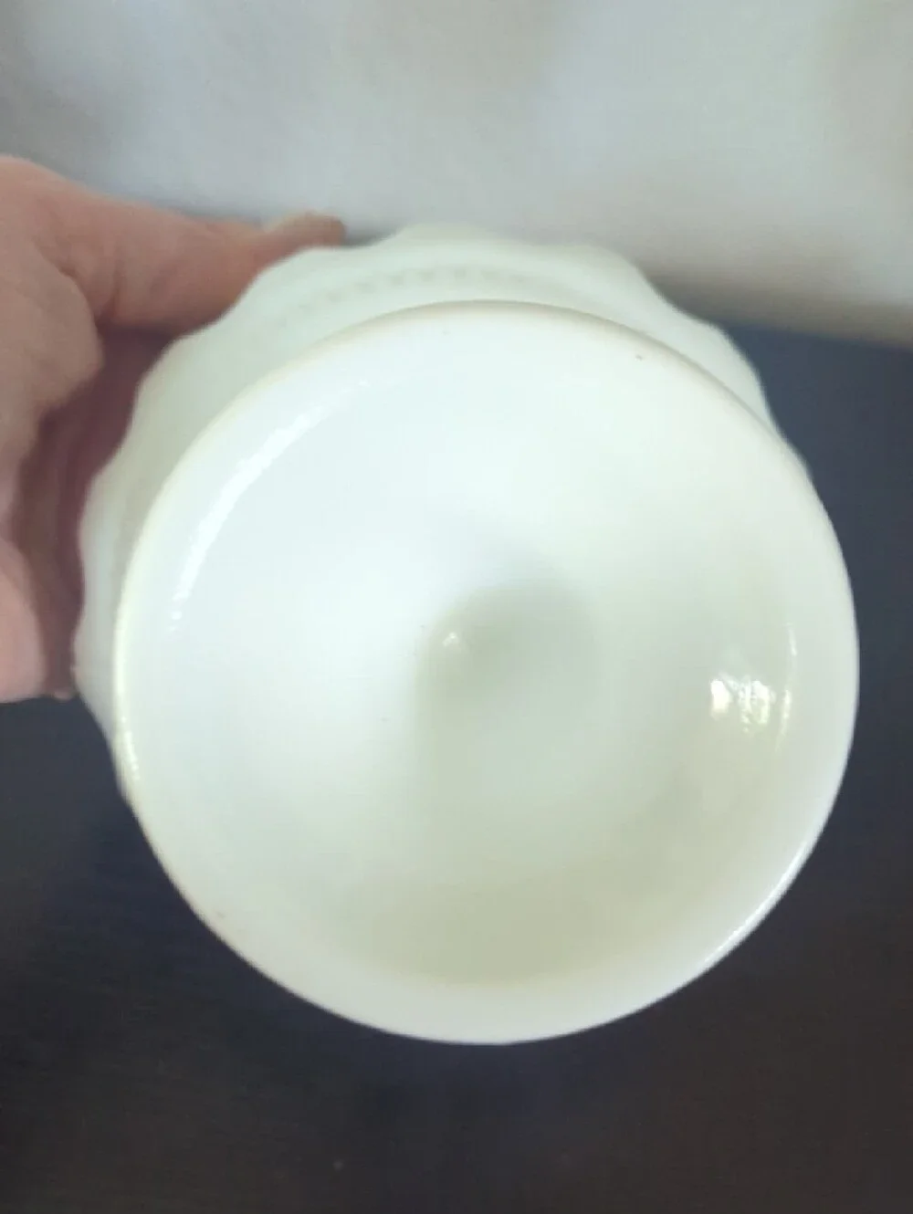 Vintage White Milk Glass Compote Pedestal Bowl